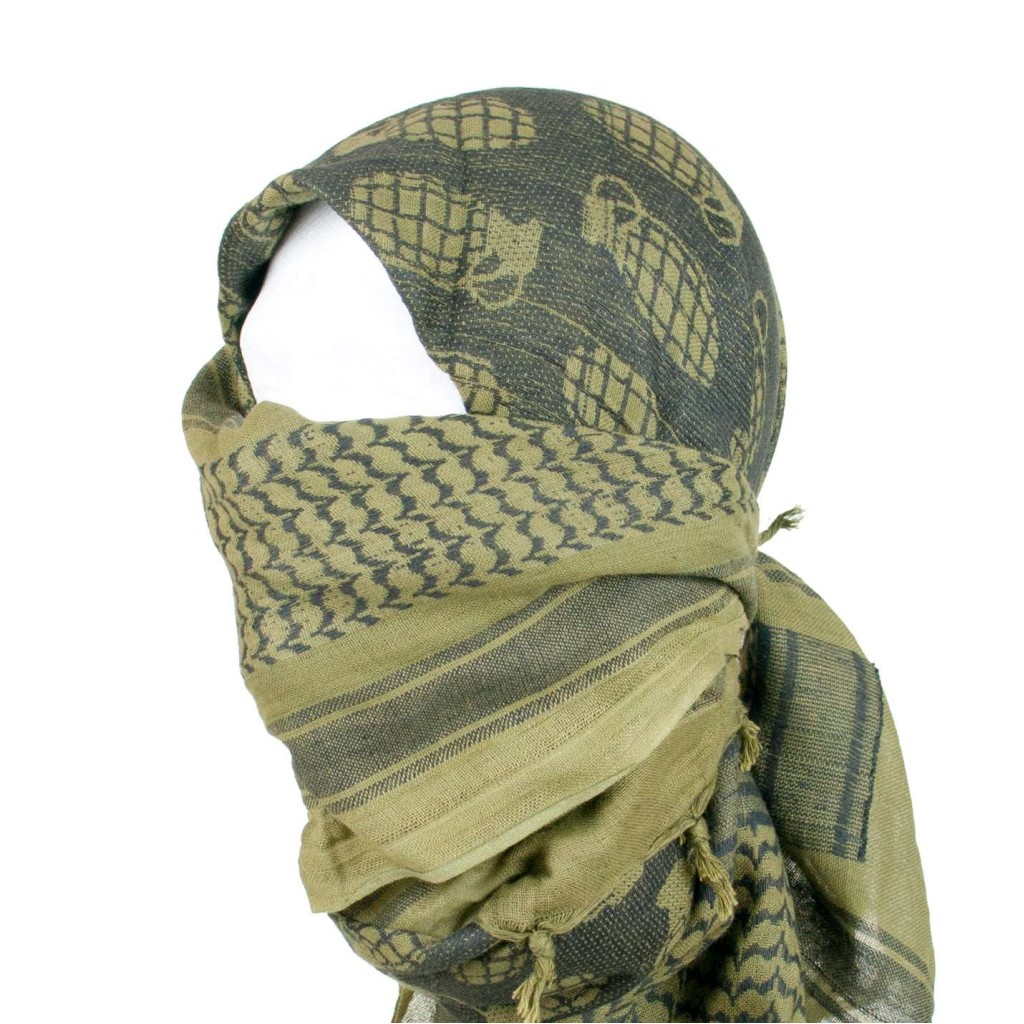 Olive Drab Grenade Shemagh