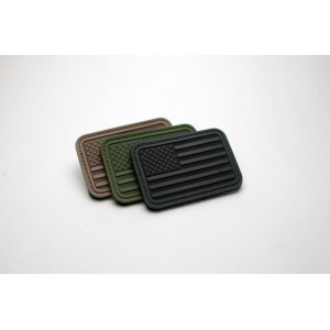 PVC US Flag Velcro Patch - various colors