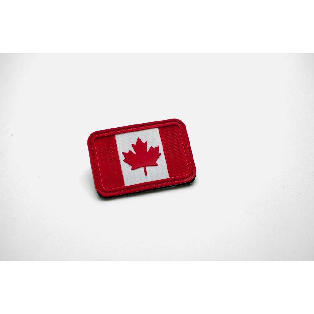 PVC Canada Flag Velcro Patch - Traditional