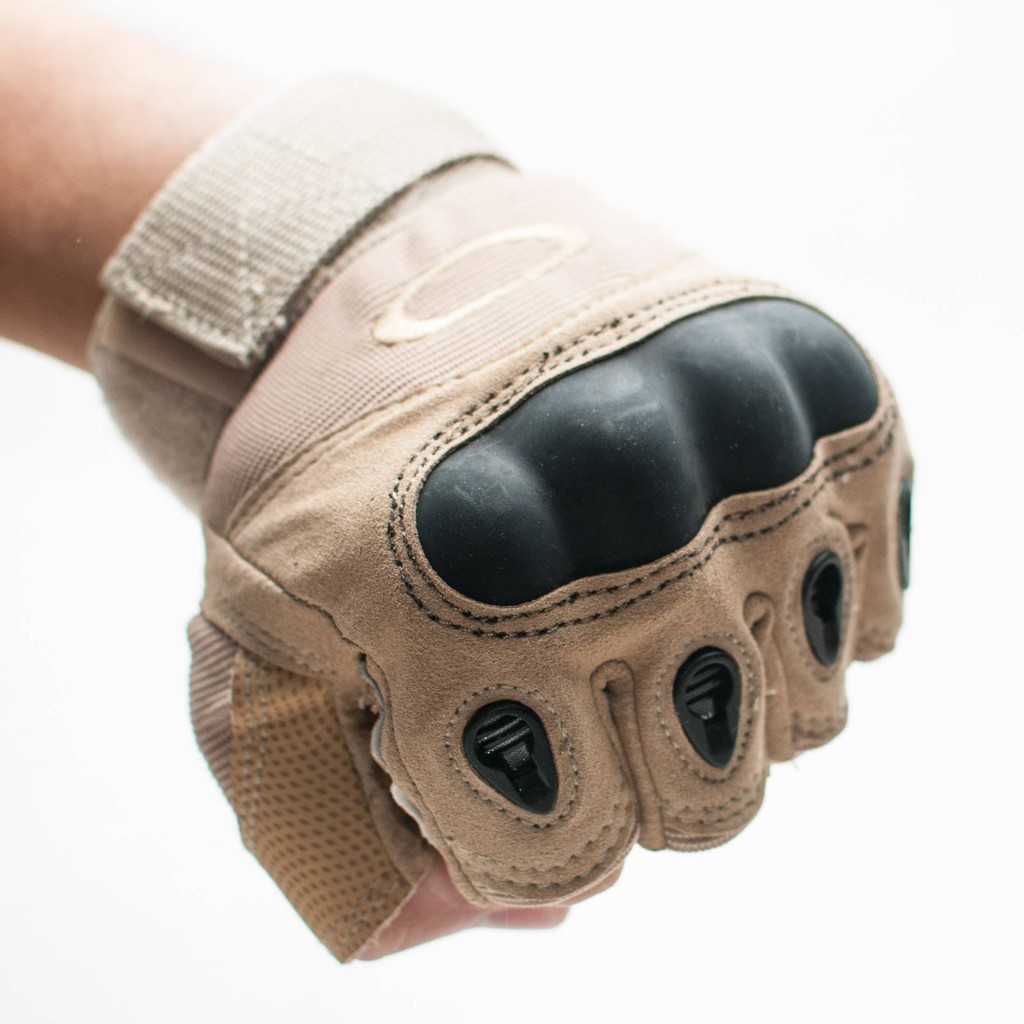 Tan Tactical Fingerless Gloves