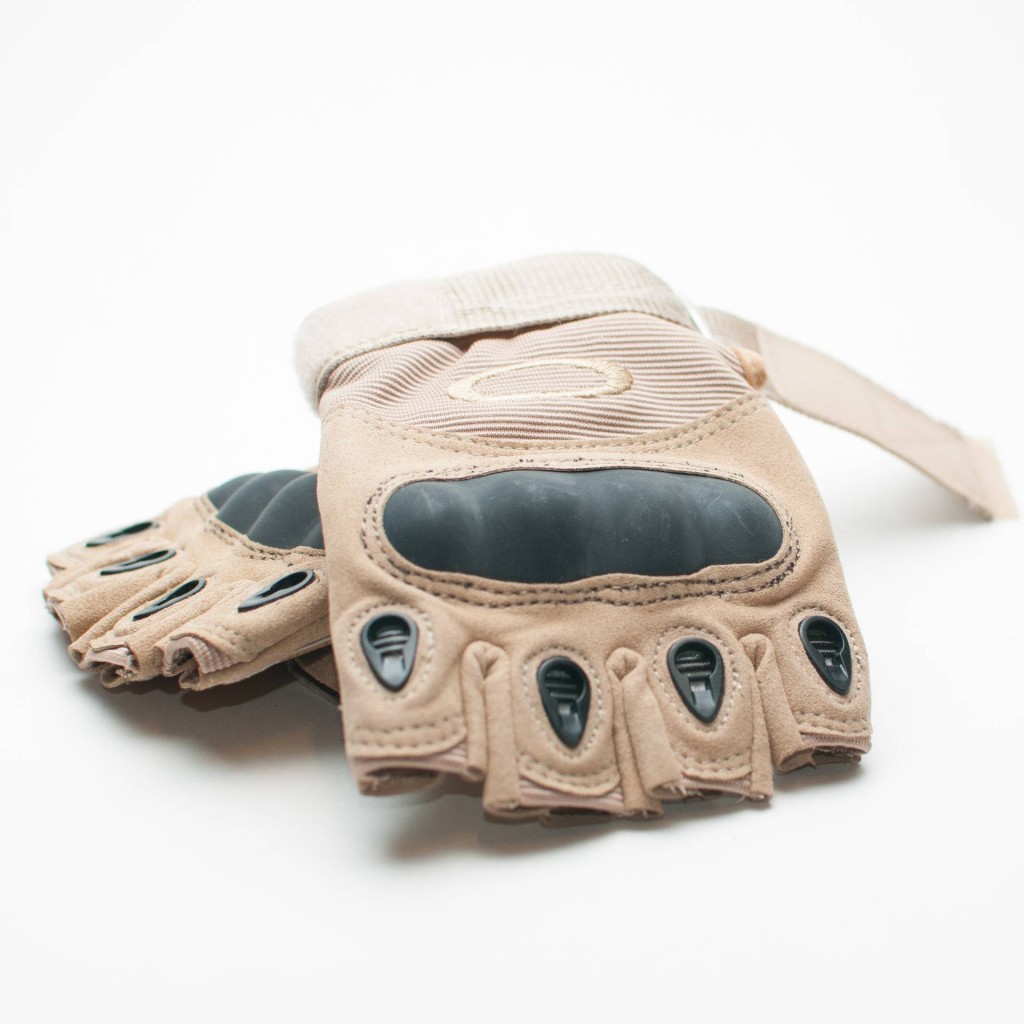 Tan Tactical Fingerless Gloves