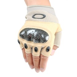 Tan Tactical Fingerless Gloves